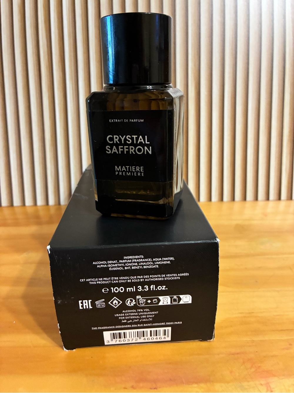 Matière Première Crystal Saffron EDP 3.4 oz / 100 mL NIB Authentic